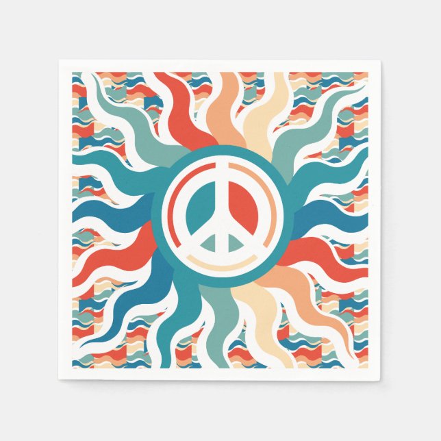 Servilleta De Papel HIPPIE ICON SUN ver 2023 BY MASANSER (Anverso)