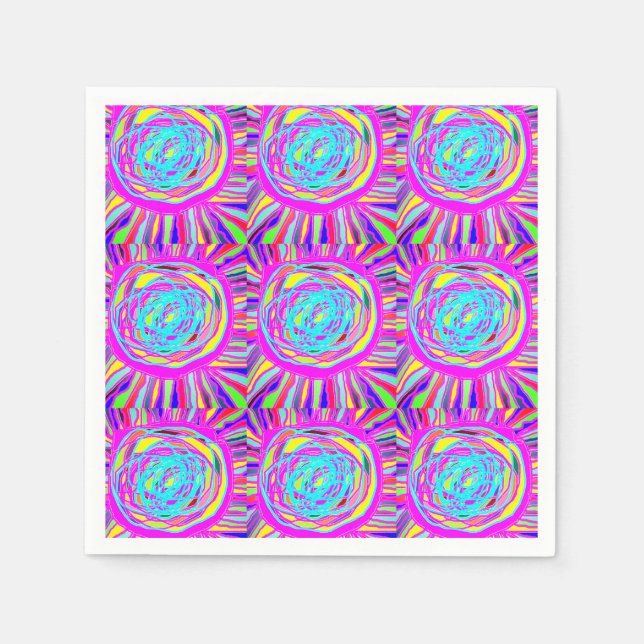 Servilleta De Papel Hippie Retro chill out absract art (Anverso)