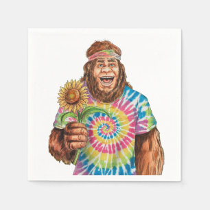 Servilleta De Papel Hippie Sasquatch Con Girasol