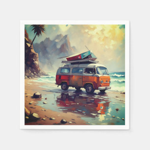 Servilleta De Papel Hippie Van Seascape Traveller Mood Art