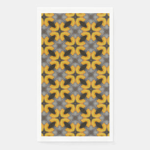 Servilleta De Papel Hipster amarillo y negro moderno