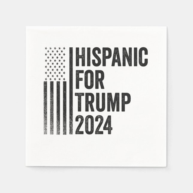 Servilleta De Papel Hispano Por La Bandera Patriótica Estadounidense D (Anverso)