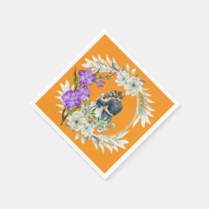 Servilleta De Papel Historia de amor eterna naranja