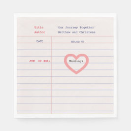 Servilleta De Papel Historia de Amor Fecha de Entrega Tarjeta de Bibli