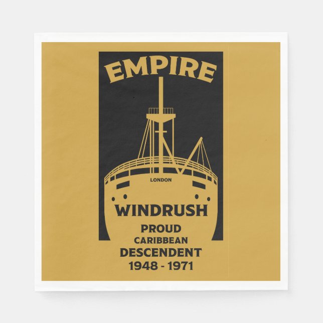 Servilleta De Papel Historia negra de generación Windrush (Anverso)