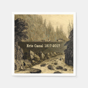 Servilleta De Papel Histórico Canal Erie Bicentenario Años