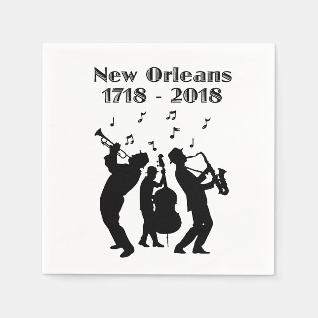 Servilleta De Papel Histórico Tricentenario de Nueva Orleans (Anverso)