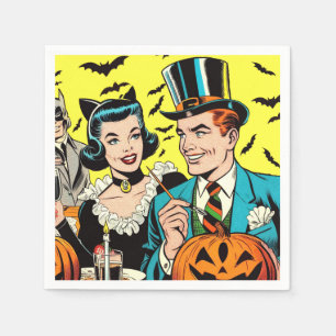Servilleta De Papel Historietas de Halloween retro