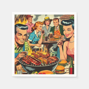 Servilleta De Papel Historietas de parrillada de época