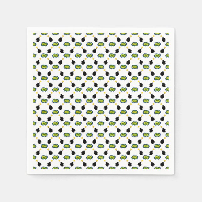 Servilleta De Papel Historietas divertidas grandes ideas boom bomba su (Anverso)