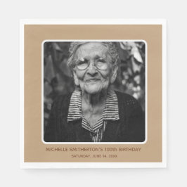 Servilleta De Papel Hito neutral 100.ª foto de cumpleaños