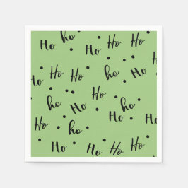 Servilleta De Papel Ho Ho Ho Christmas Red Background