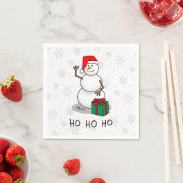Servilleta De Papel Ho Ho Ho Ho Ho Feliz Navidad Santa Cute Snowman