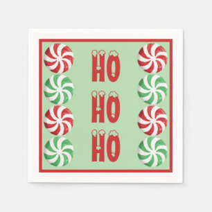 Servilleta De Papel HO HO HO HO Peppermint Napkins con tema