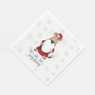 Servilleta De Papel HO HO HO Muy Gracioso Santa Costume Perro Sarcásti