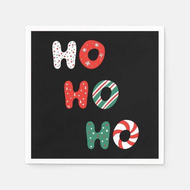 Servilleta De Papel Ho Ho Ho Navidades 3 Ply Napkins (Anverso)