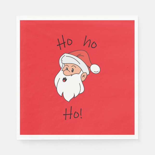 Servilleta De Papel Ho ho ho santa clause (Anverso)
