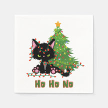 HO HO NO Navidades Gato