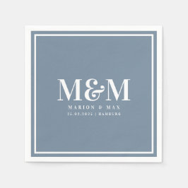 Servilleta De Papel Hochzeitsservietten Dusty Blue 01