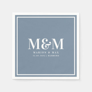 Servilleta De Papel Hochzeitsservietten Dusty Blue 01