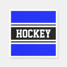 HOCKEY Rayas de Carreras blanca azul brillante