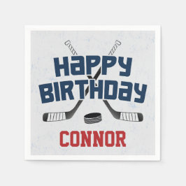 Servilleta De Papel Hockey sobre hielo Rink Happy Birday