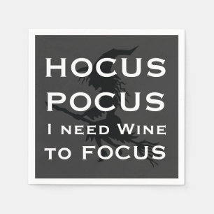 Servilleta De Papel HOCUS POCUS Necesito a Vino para concentrar la Bru