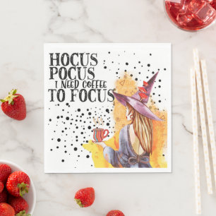 Servilleta De Papel Hocus Pocus Necesito Café Para Enfocarme