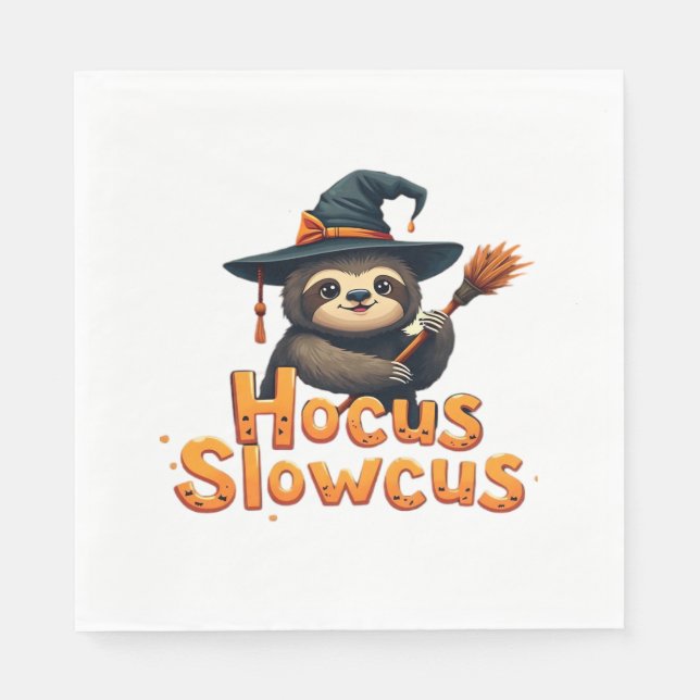 Servilleta De Papel Hocus Slowcus Sloth amantes del disfraz de Hallowe (Anverso)
