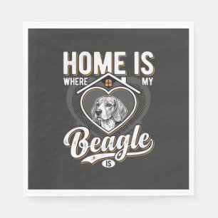 Servilleta De Papel Hogar es donde está mi Beagle_1