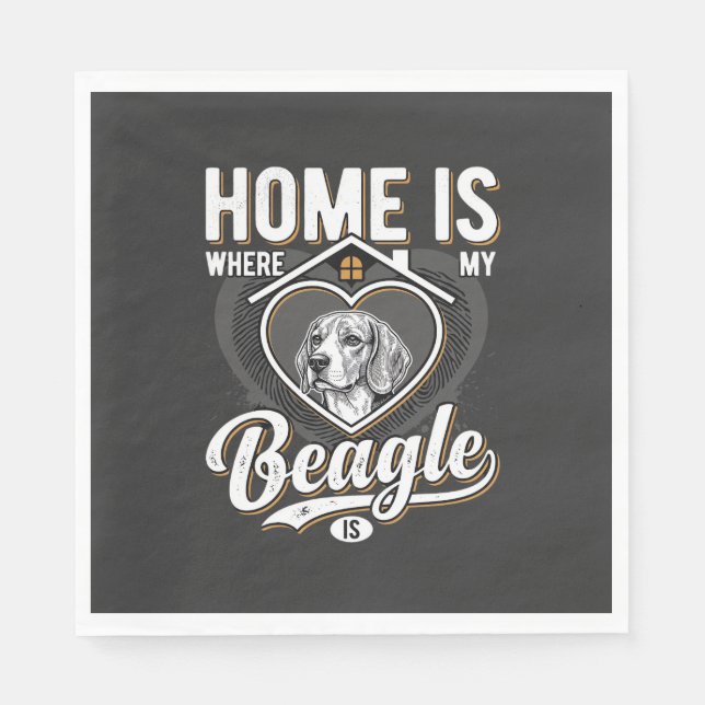 Servilleta De Papel Hogar es donde está mi Beagle_1 (Anverso)