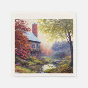 Servilleta De Papel Hogares/arroyos/bosques/pintura
