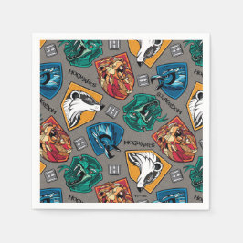Servilleta De Papel HOGWARTS™ Houses Crosshatched Pattern
