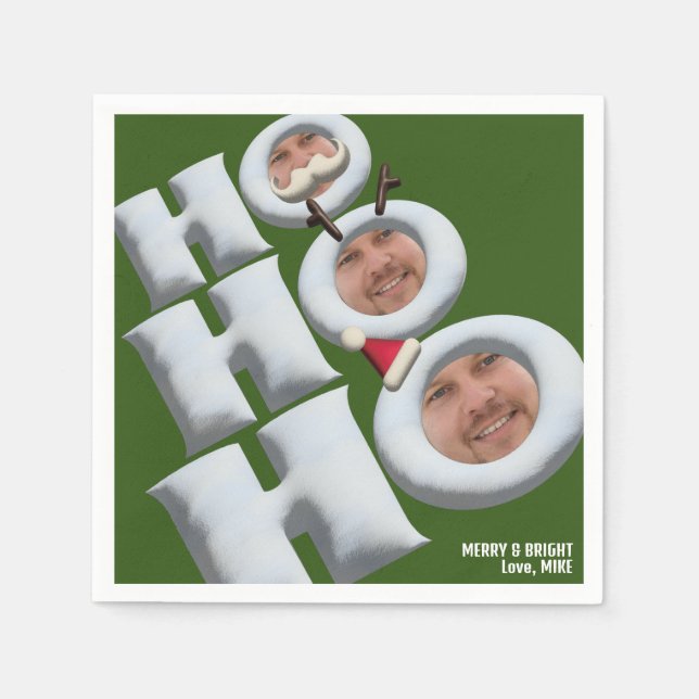 Servilleta De Papel ¡HOHOHO! ¡Soy yo! Fiesta de vacaciones (Anverso)