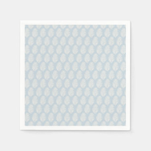 Servilleta De Papel Hoja de palma crema y azul claro