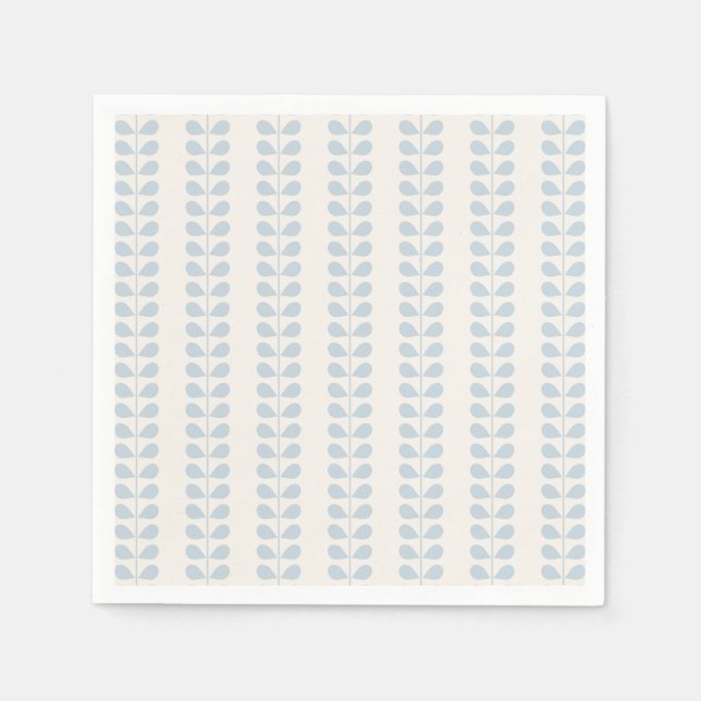 Servilleta De Papel Hoja de raya azul claro (Anverso)
