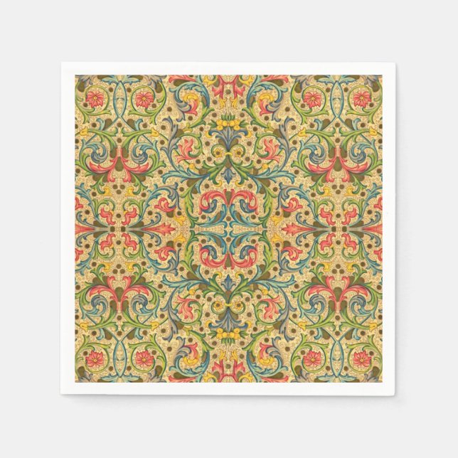 Servilleta De Papel Hoja y vino italianos antiguos (Anverso)