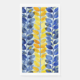 Servilleta De Papel Hojas amarillas y azules