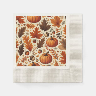Servilleta De Papel hojas/calabazas/bellotas clásicas Otoño