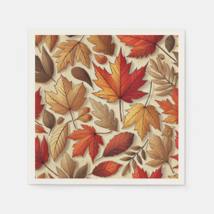 Servilleta De Papel hojas clásicas de otoño