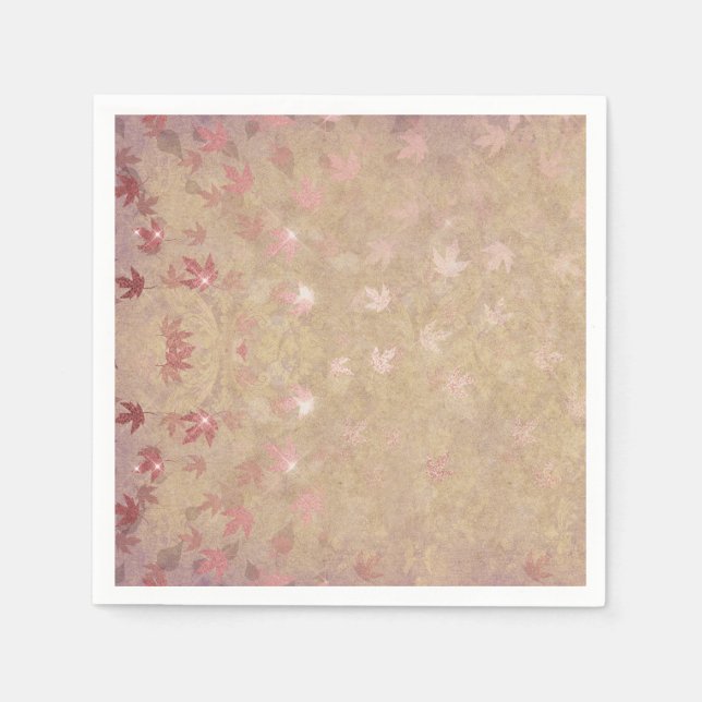 Servilleta De Papel Hojas coloreadas Pastel (Anverso)