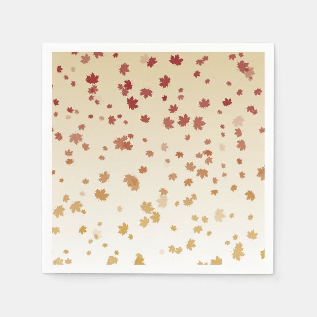 Servilleta De Papel Hojas de arce de Acción de Gracias (Anverso)