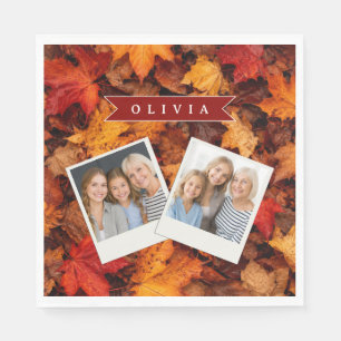 Servilleta De Papel Hojas de Arce de Otoño Personalizadas Colorido Oto