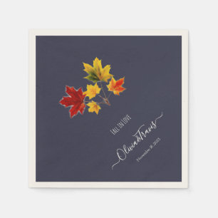 Servilleta De Papel Hojas de arce vintage- enamorarse