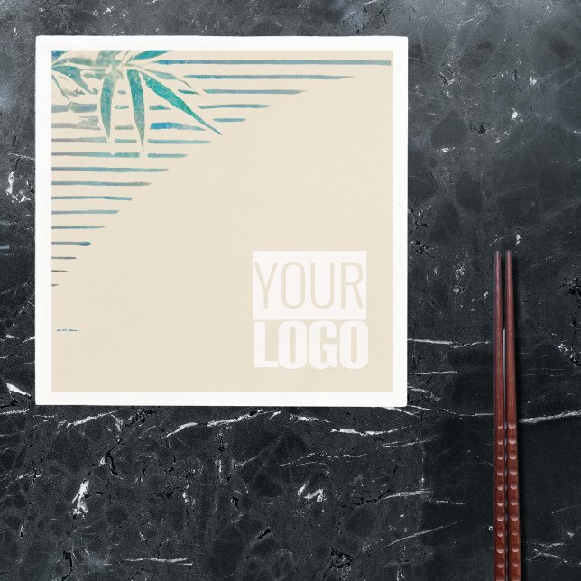 Servilleta De Papel hojas de bambú en marfil - añadir logo (Subido por el creador)