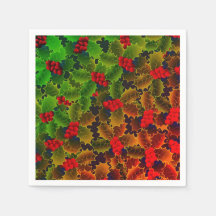 Hojas de berry de invierno brillante de calor verd