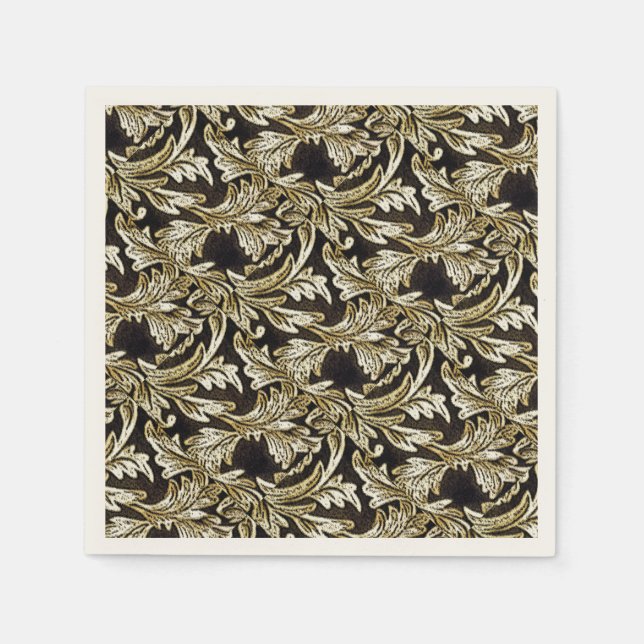 Servilleta De Papel Hojas De Bronce (Anverso)