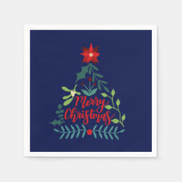 Servilleta De Papel Hojas de follaje de navidades