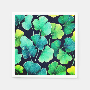 Servilleta De Papel hojas de Ginko biloba