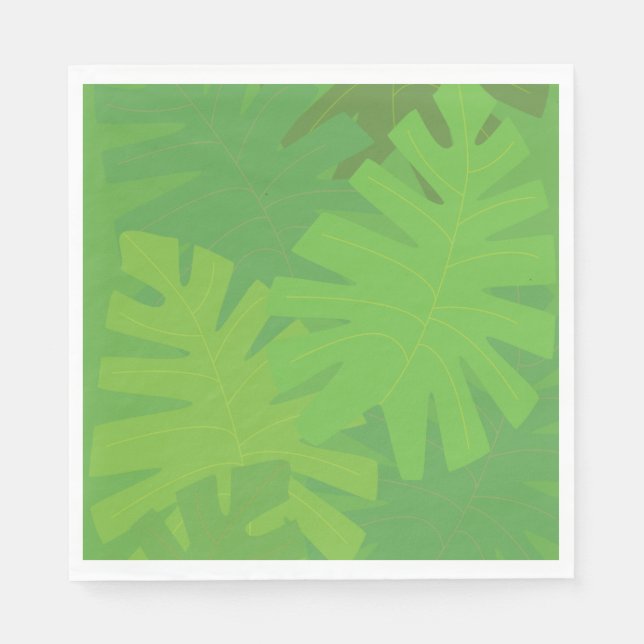 Servilleta De Papel Hojas de la jungla (Anverso)